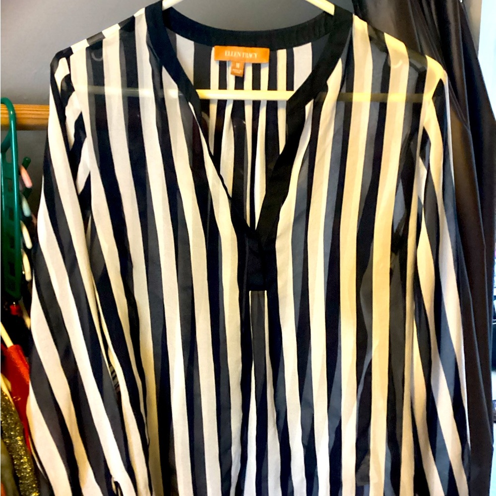 Long sleeve sheer top